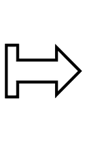 Rightwards White Arrow from Wall symbol png image