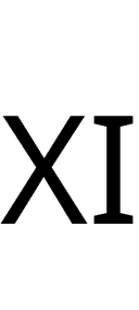 Roman Numeral Eleven symbol png image