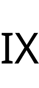 Roman Numeral Nine symbol png image