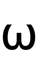 Small Omega symbol png image