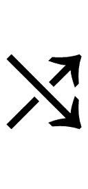 South East Arrow Crossing North East Arrow symbol png image