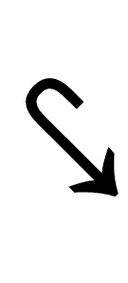 South East Arrow with Hook symbol png image