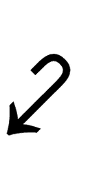 South West Arrow with Hook symbol png image