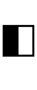Square with Left Half Black symbol png image