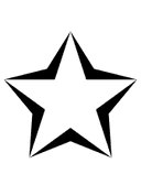 Stress Outlined White Star symbol png image