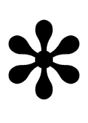 Teardrop-Spoked Asterisk symbol png image