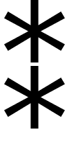 Two Asterisks Aligned Vertically symbol png image