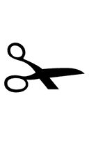 Upper Blade Scissors symbol png image