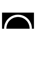 Upper Half Inverse White Circle symbol png image