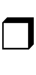 Upper Right Shadowed White Square symbol png image