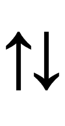 Upwards Arrow Leftwards of Downwards Arrow symbol png image