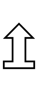 Upwards White Arrow On Pedestal symbol png image