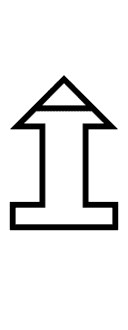 Upwards White Arrow On Pedestal with Horizontal Bar symbol png image