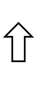 Upwards White Arrow symbol png image