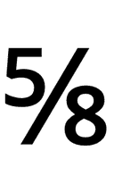 Vulgar Fraction Five Eighths symbol png image
