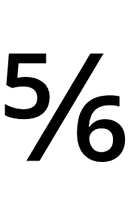 Vulgar Fraction Five Sixths symbol png image