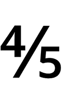 Vulgar Fraction Four Fifths symbol png image