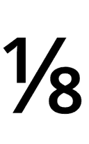 Vulgar Fraction One Eighth symbol png image