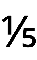 Vulgar Fraction One Fifth symbol png image
