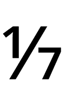 Vulgar Fraction One Seventh symbol png image