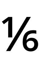 Vulgar Fraction One Sixth symbol png image