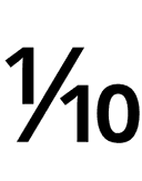 Vulgar Fraction One Tenth symbol png image