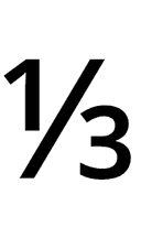 Vulgar Fraction One Third symbol png image