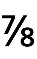 Vulgar Fraction Seven Eighths symbol png image