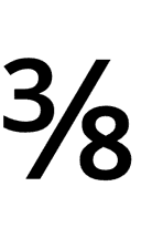 Vulgar Fraction Three Eighths symbol png image