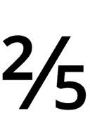 Vulgar Fraction Two Fifths symbol png image