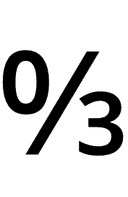 Vulgar Fraction Zero Thirds symbol png image