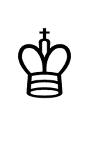 White Chess King symbol png image