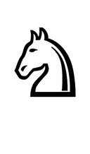 White Chess Knight symbol png image
