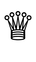 White Chess Queen symbol png image