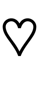 White Heart Suit symbol png image