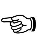 White Left Pointing Index symbol png image