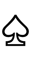 White Spade Suit symbol png image