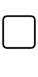 White Square with Rounded Corners symbol png image