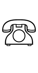 White Telephone symbol png image