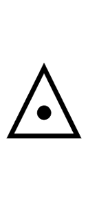 White Up-Pointing Triangle with Dot symbol png image