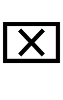 X In A Rectangle Box symbol png image