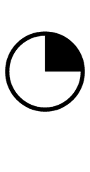 Circle with Upper Right Quadrant Black symbol png image