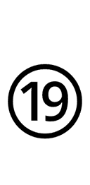 Circled Number Nineteen symbol png image