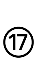 Circled Number Seventeen symbol png image