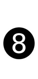 Dingbat Negative Circled Sans-Serif Digit Eight symbol png image