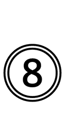 Double Circled Digit Eight symbol png image
