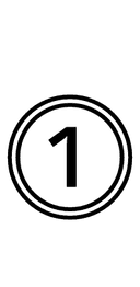 Double Circled Digit One symbol png image