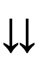 Downwards Paired Arrows symbol png image