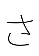 Hiragana Letter Sa symbol png image