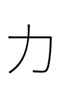 Katakana Letter Ka symbol png image